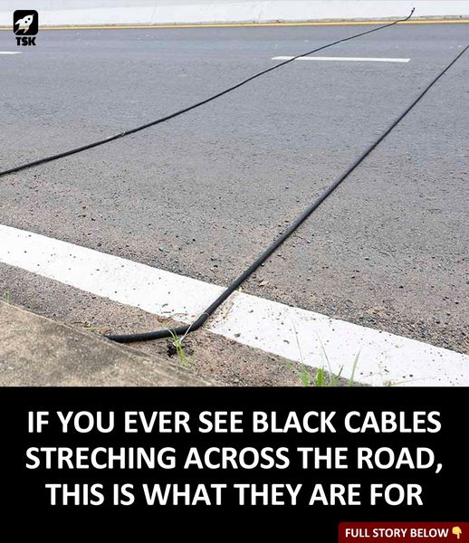 If You Ever See Black Cables Stretching Across The Road, This Is What You Should Do. See below 👇