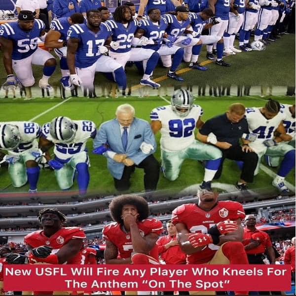 Will fire any player who kneels for the anthem.