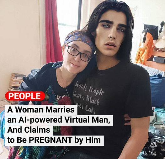 Woman Claims To Be Pregnant After Marrying A Virtual ‘AI’ Man.