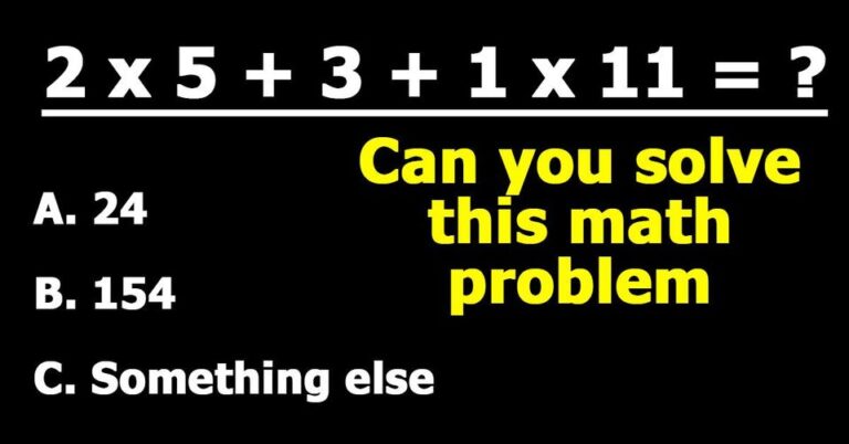 Let’s See If You’re Clever Enough To Find The Solution To This Tricky Math Problem