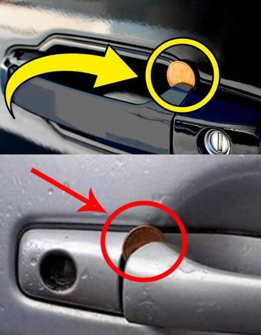 Here’s what it means if you spot a penny lodged in your car door handle