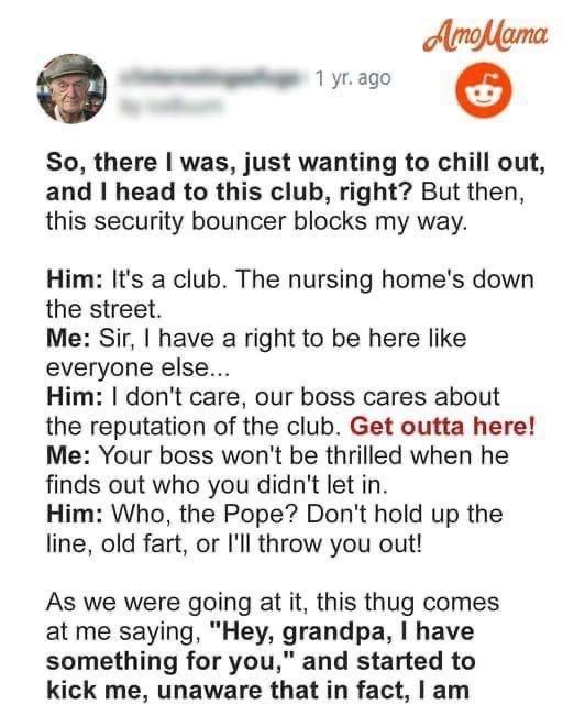 Grandfather Isn’t Allowed inside the Club