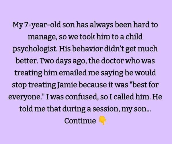 My child scared his therapist, and what the doctor found was really shocking.