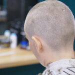 Concept,Of,Hair,Loss,After,Chemotherapy.,The,Hairdresser,Shaves,The